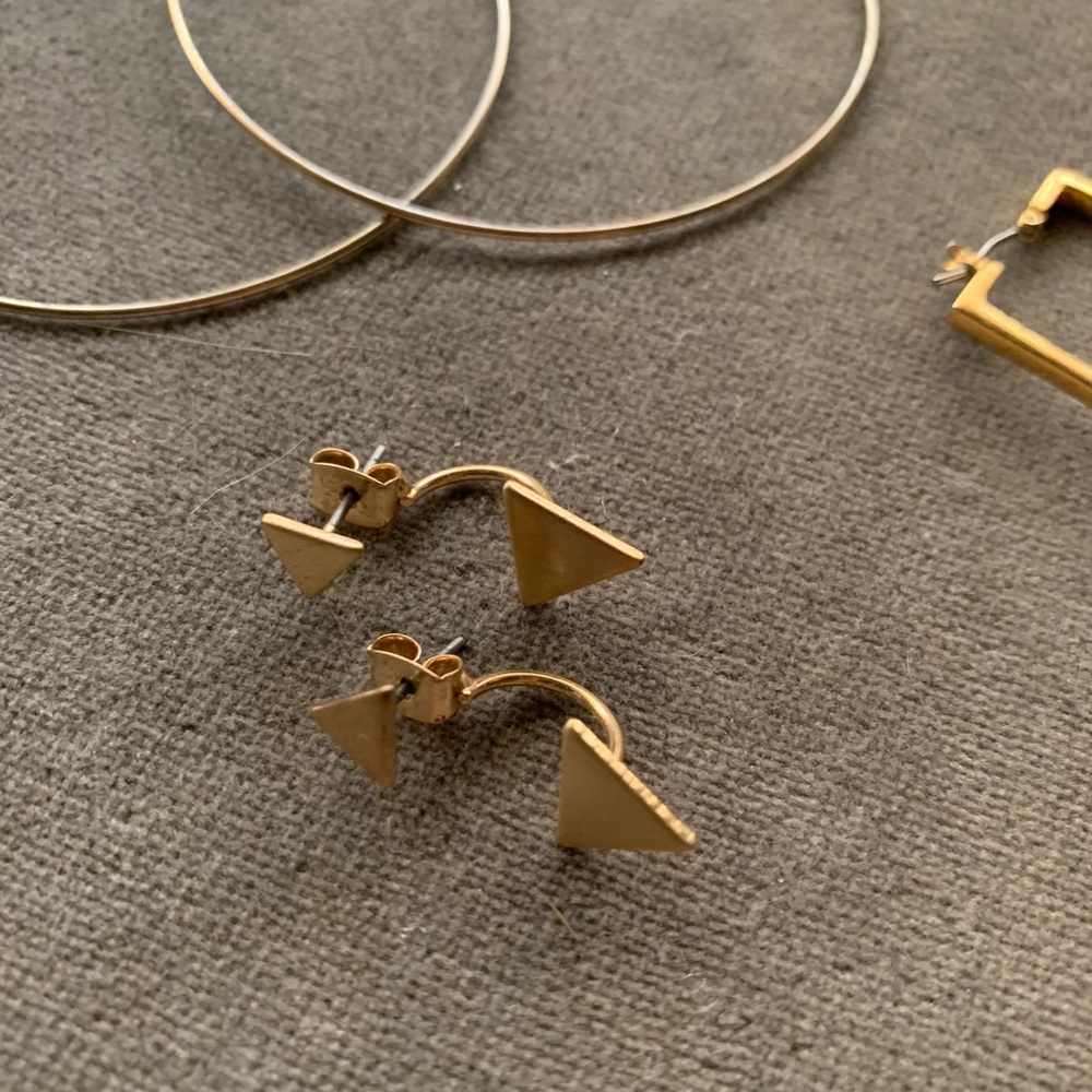 Gold tone earrings
